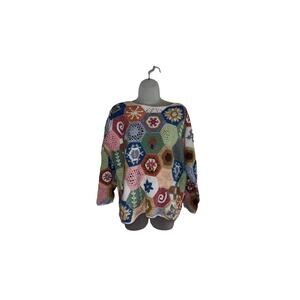 Jennifer Reed Knitted By Hand Sweater Chunky Round Neck grannycore. SZ-M/L